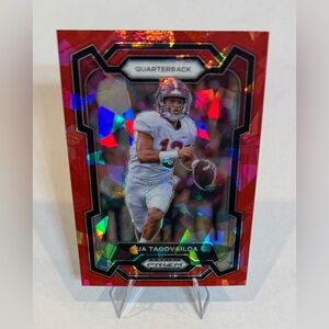 2024 Panini Red Ice  Prizm Draft Pick Tua Tagovailoa Football Trading Card # 76